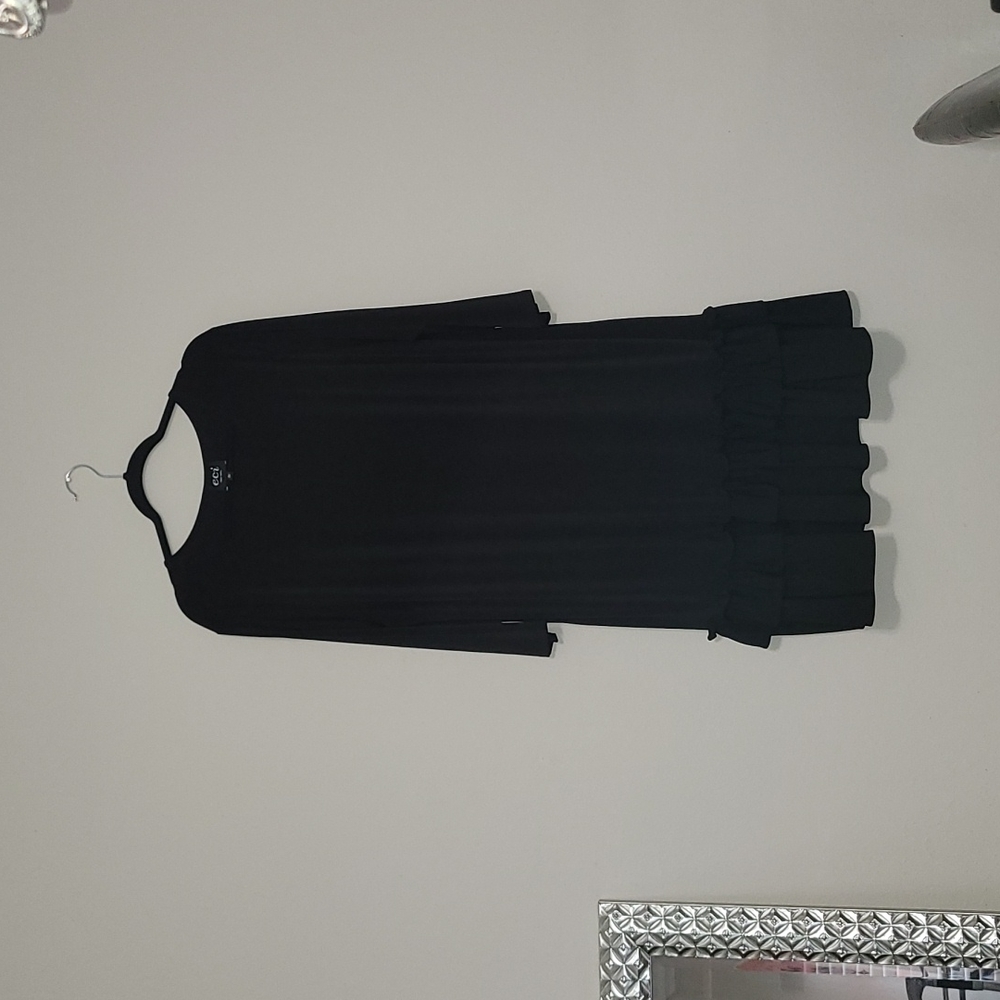 Black Ruffle Dress - Picture 3 of 9